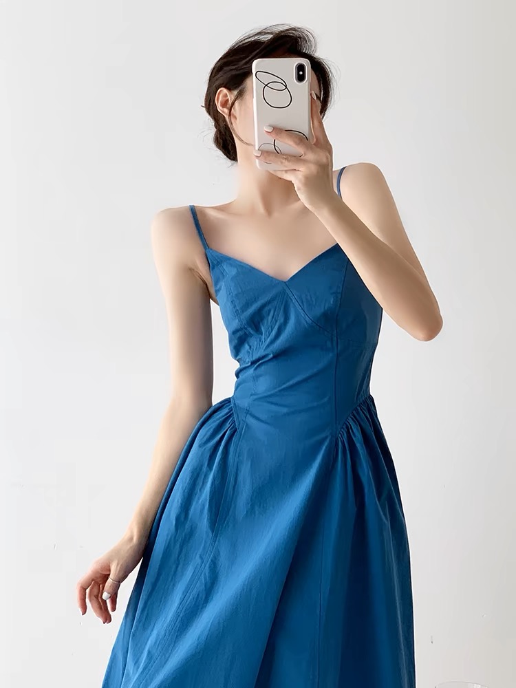 Gwladys French Corset Cami Dress (Discounted-S Size)-The Black Bow-
