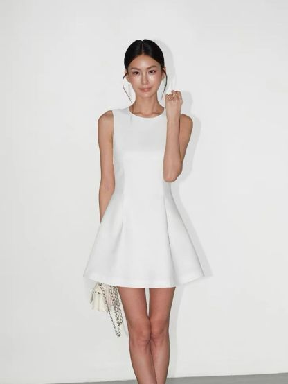 Redophis Round Neck Fitted Dress