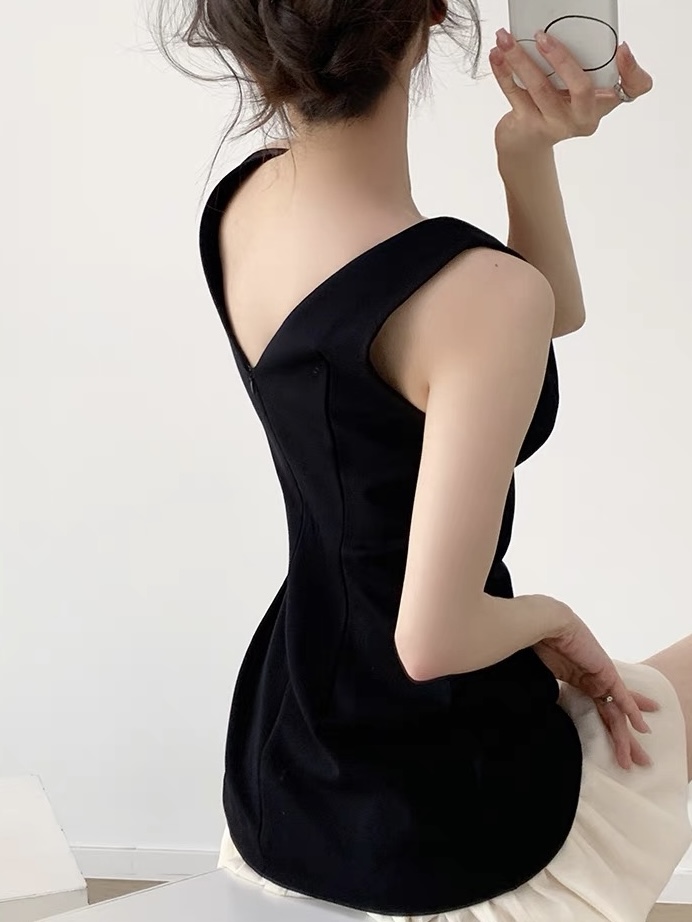Keisha V-Neck Ruffle Trim Dress