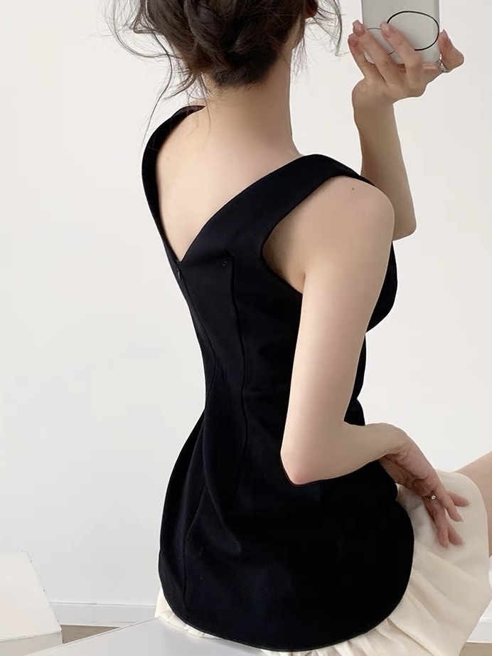 Keisha V-Neck Ruffle Trim Dress