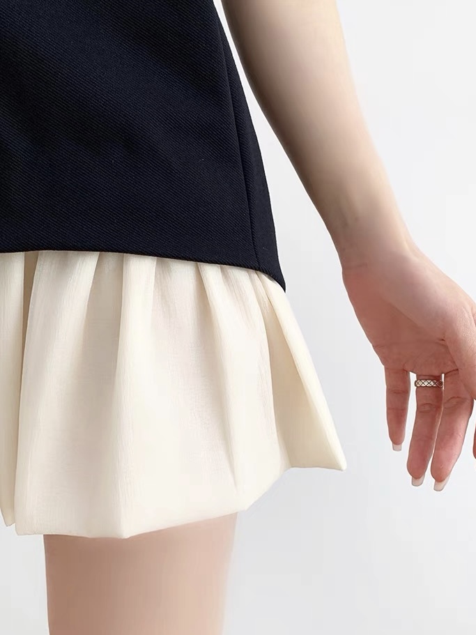 Keisha V-Neck Ruffle Trim Dress