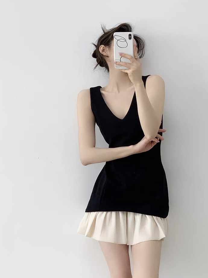 Keisha V-Neck Ruffle Trim Dress