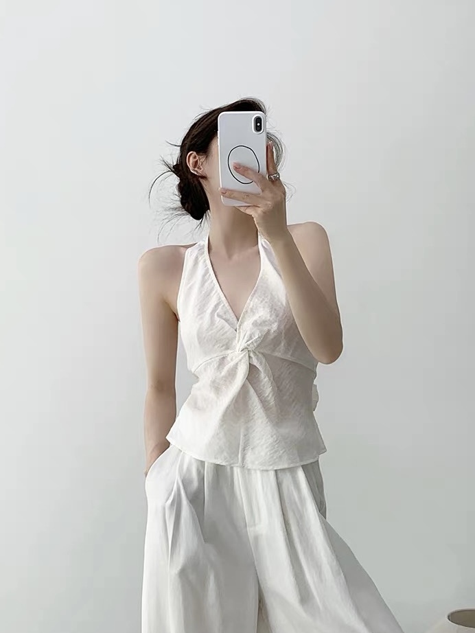 Kai Halter Neck Tie Back Top