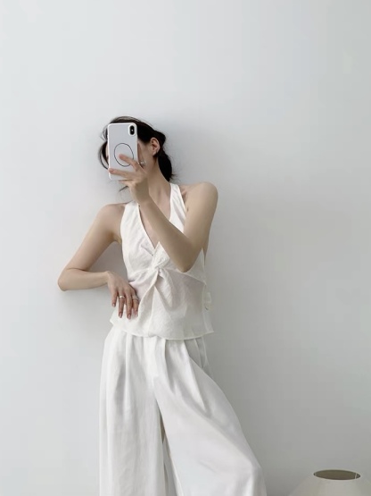 Kai Halter Neck Tie Back Top