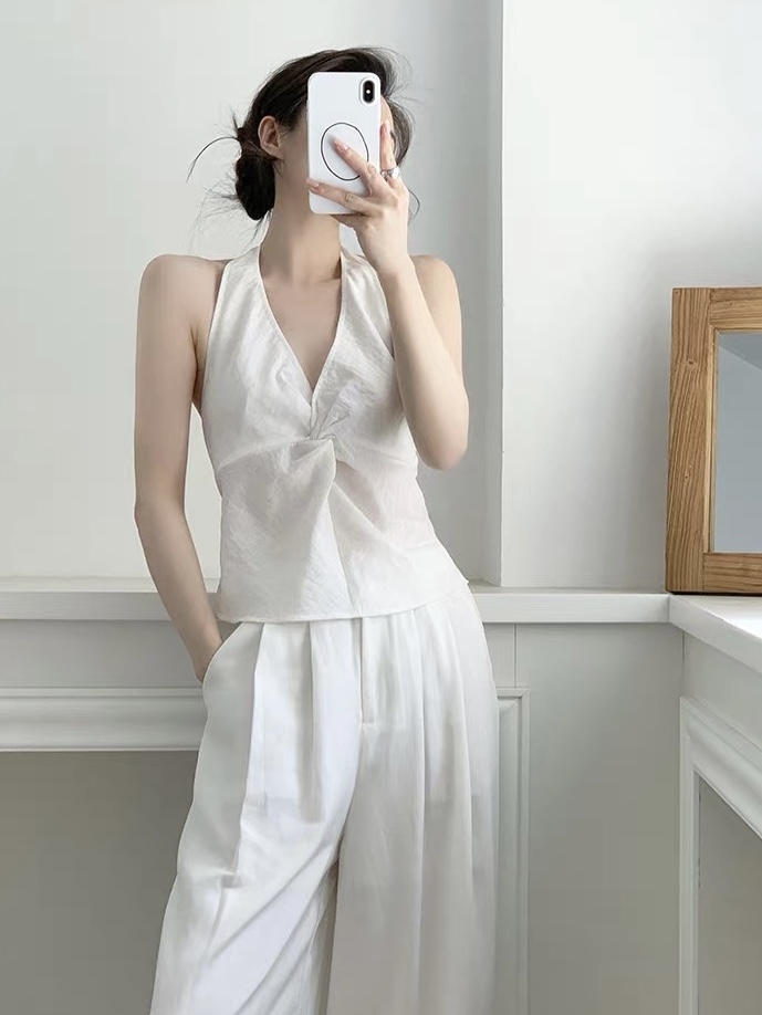 Kai Halter Neck Tie Back Top