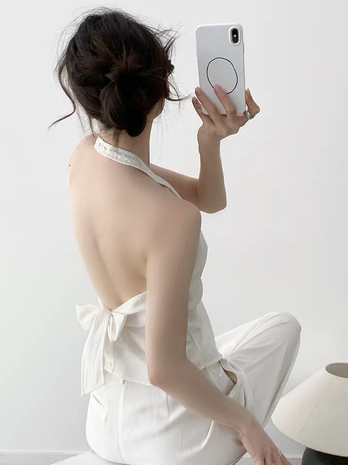 Kai Halter Neck Tie Back Top