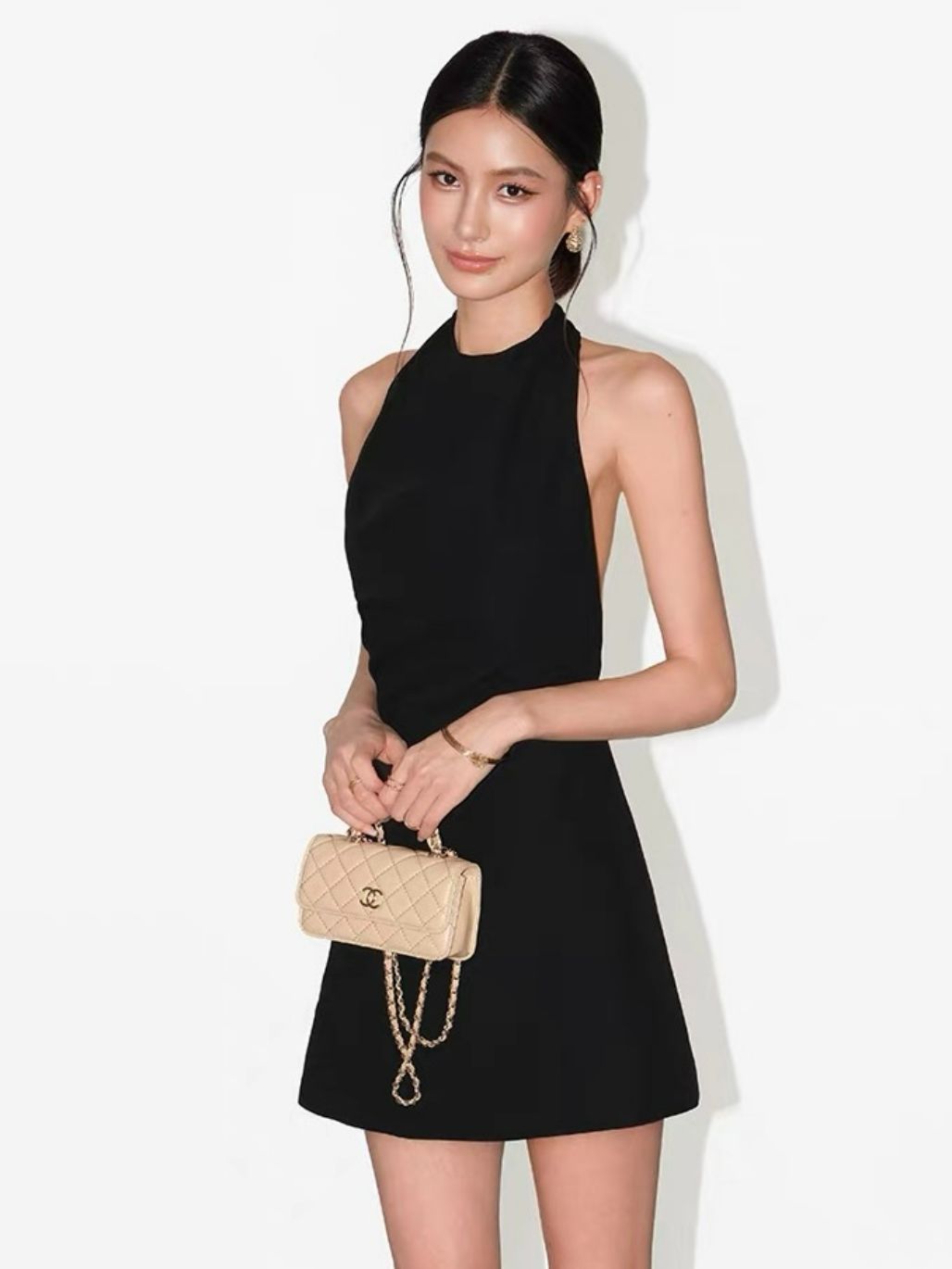 Rory Ribbon Tie Back Mini Dress