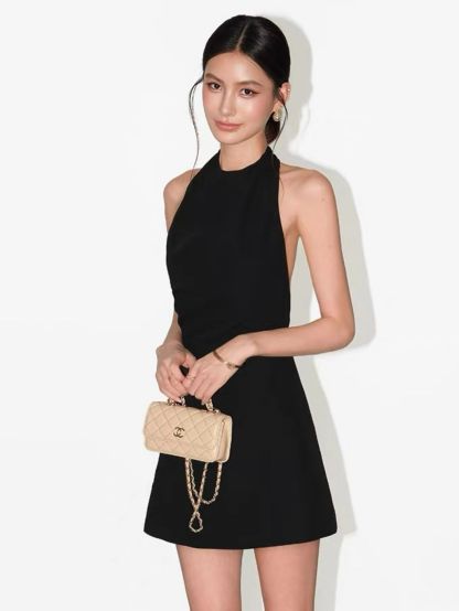 Rory Ribbon Tie Back Mini Dress
