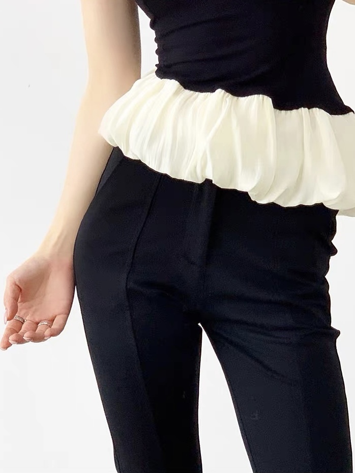 Kahlya Halter Neck Flower Bug Trim Top