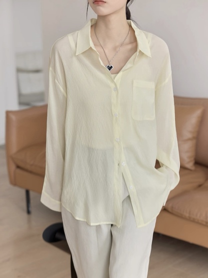 Leo Half Mesh Shirt with Pocket