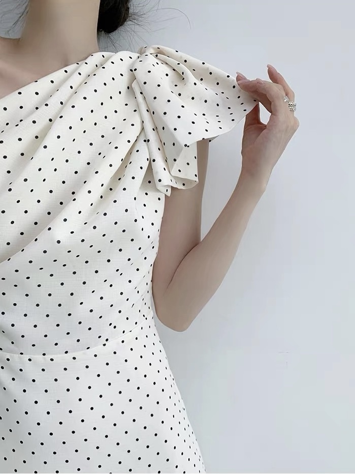 Katry Bow Shoulder A-Line Dress