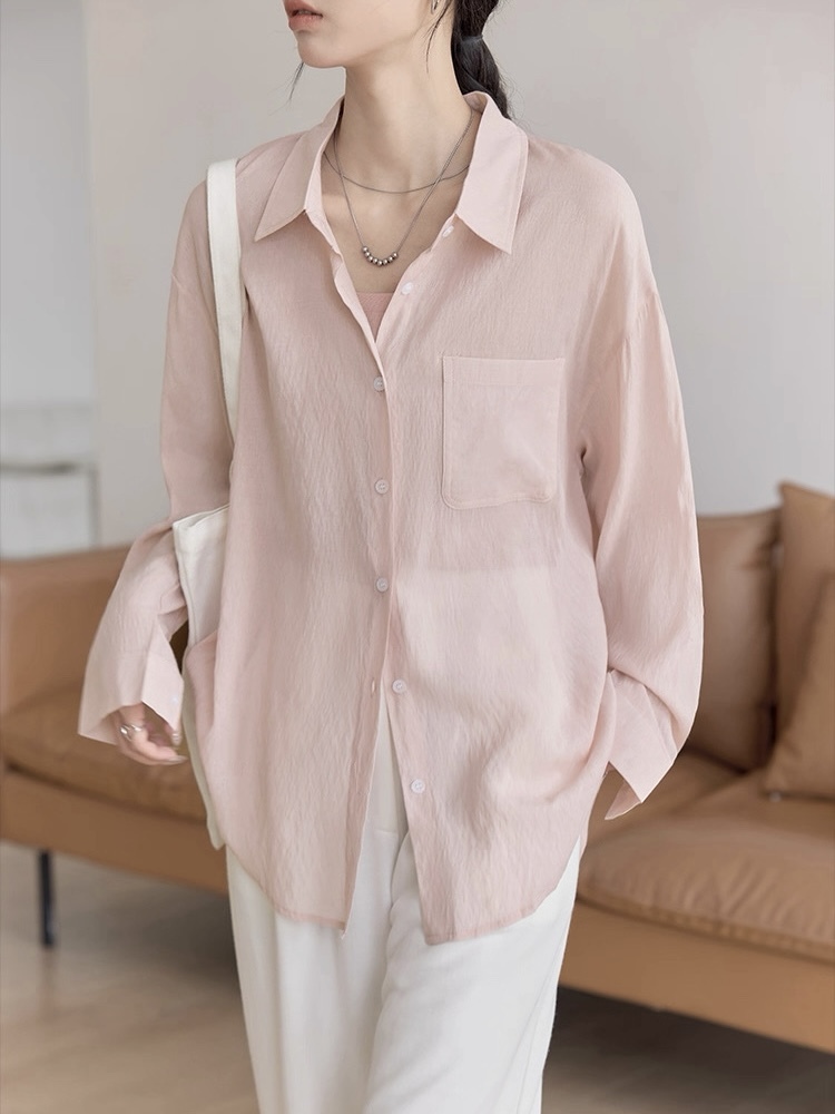 Leo Half Mesh Shirt with Pocket