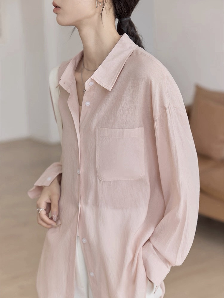 Leo Half Mesh Shirt with Pocket