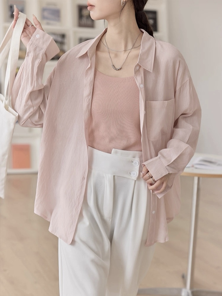 Leo Half Mesh Shirt with Pocket