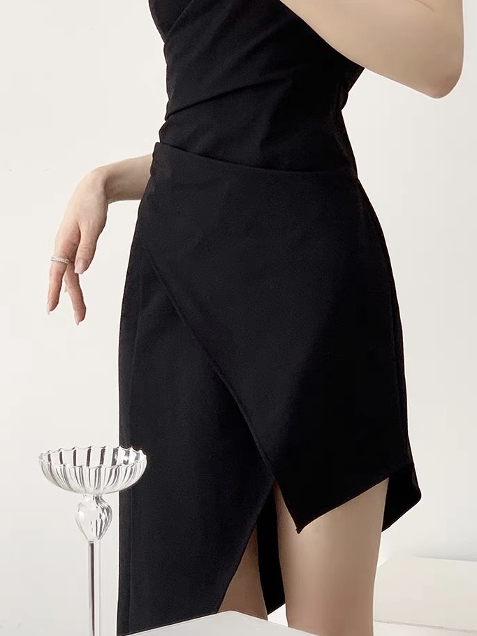 Kaaka Asymmetric High Slit Dress