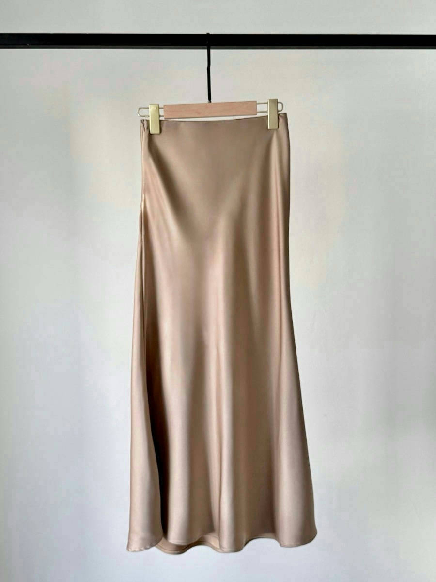Cacaly Satin Bias Cutting Skirt