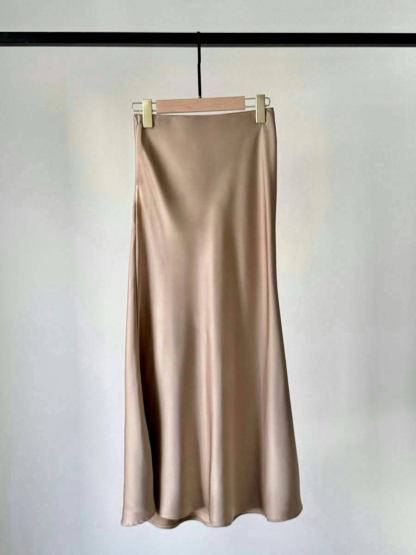 Cacaly Satin Bias Cutting Skirt