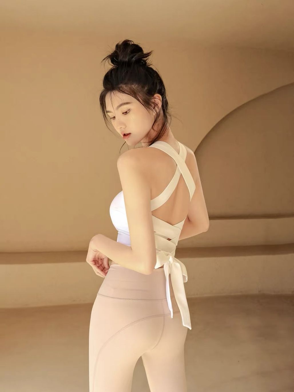 Sarah Back Tie Activewear Top