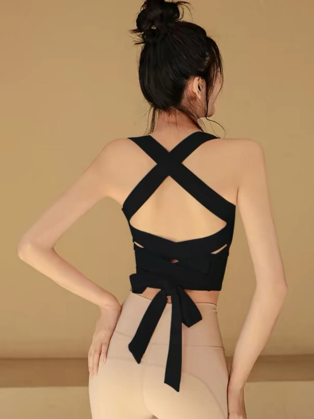 Sarah Back Tie Activewear Top