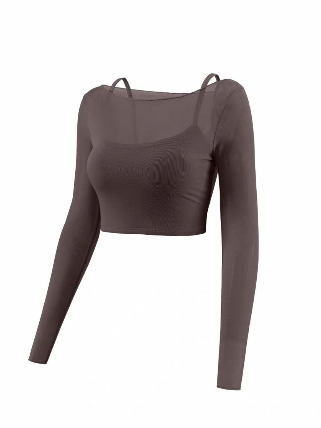 Sophiee Sheer Mesh Panel Active Top 
