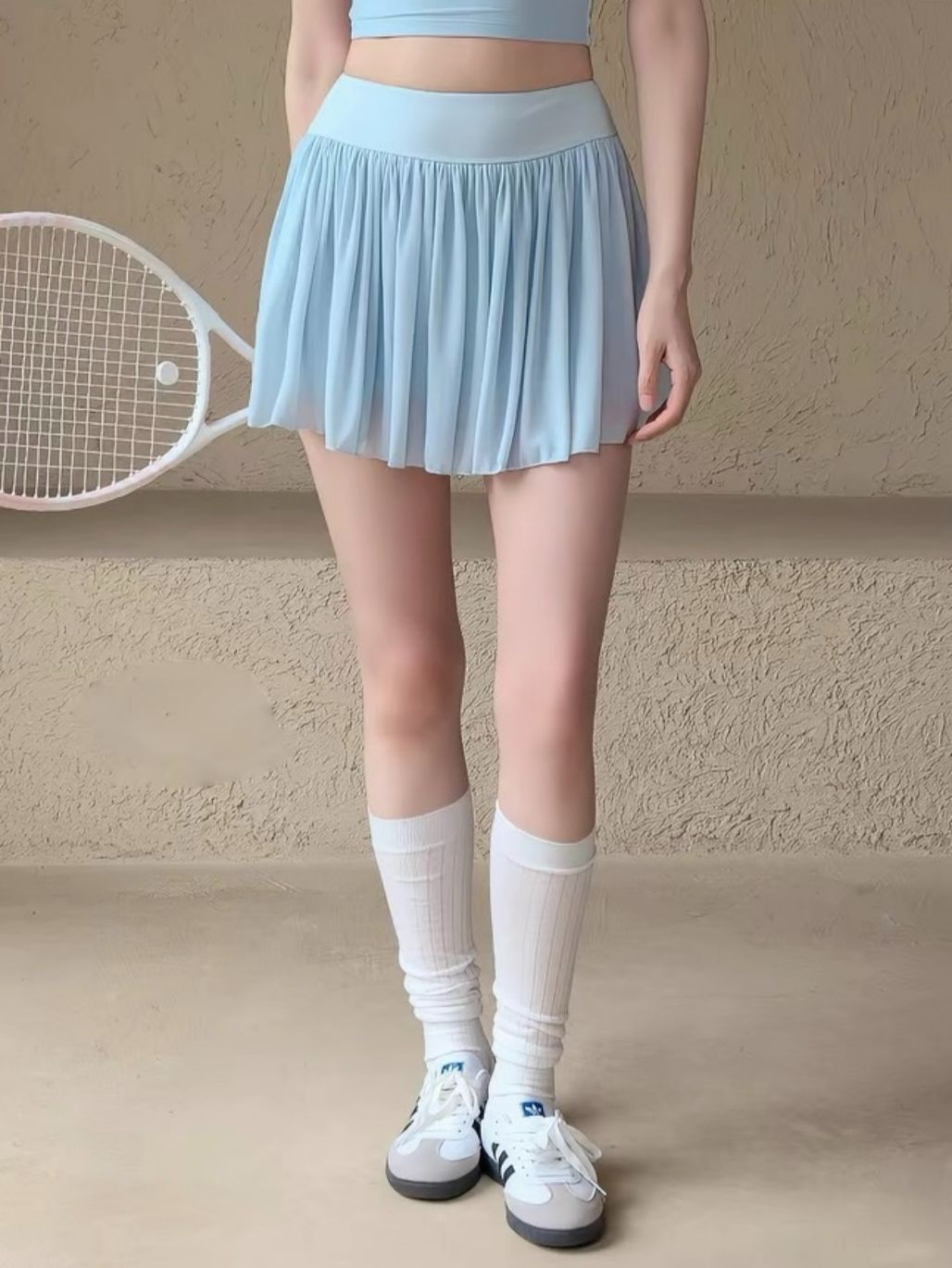 Sallah Pleated Mesh Active Skort