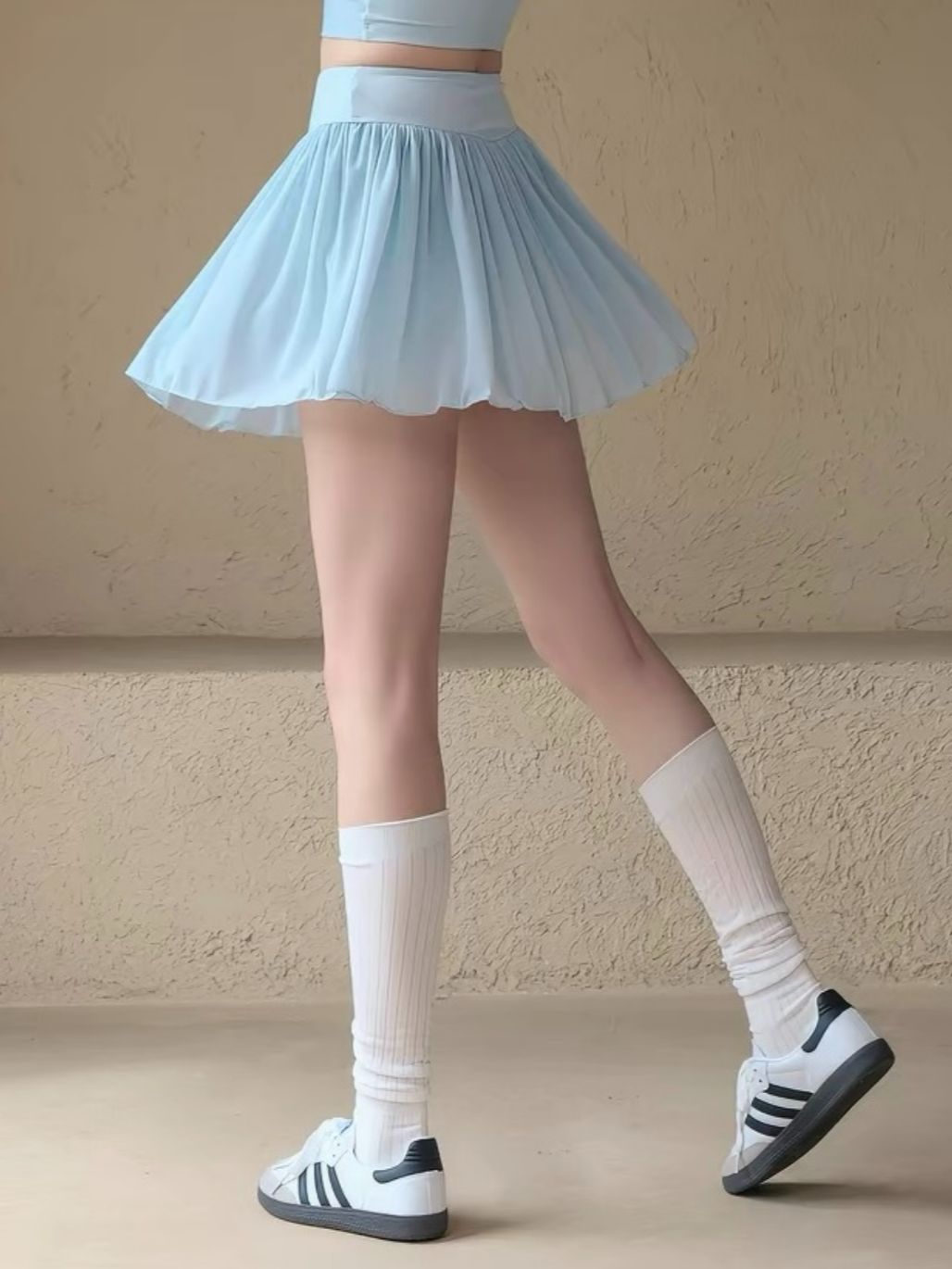 Sallah Pleated Mesh Active Skort