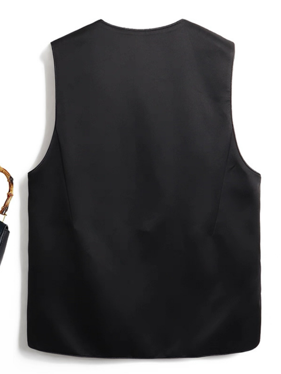 Shuang Niu Two Sided Jacquard Oriental Vest