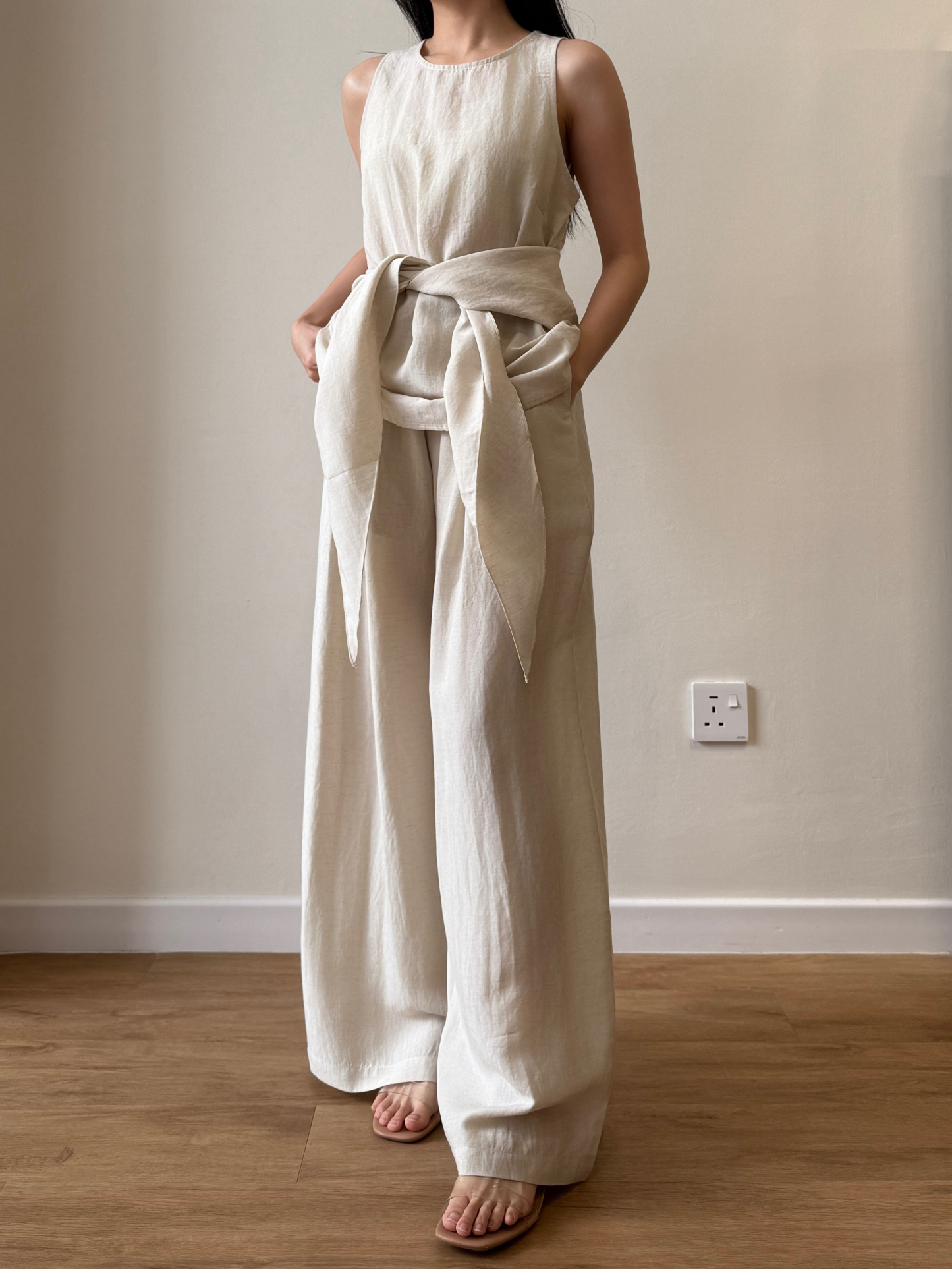 Balmain 3 Piece Set-Top, Shawl, Pants