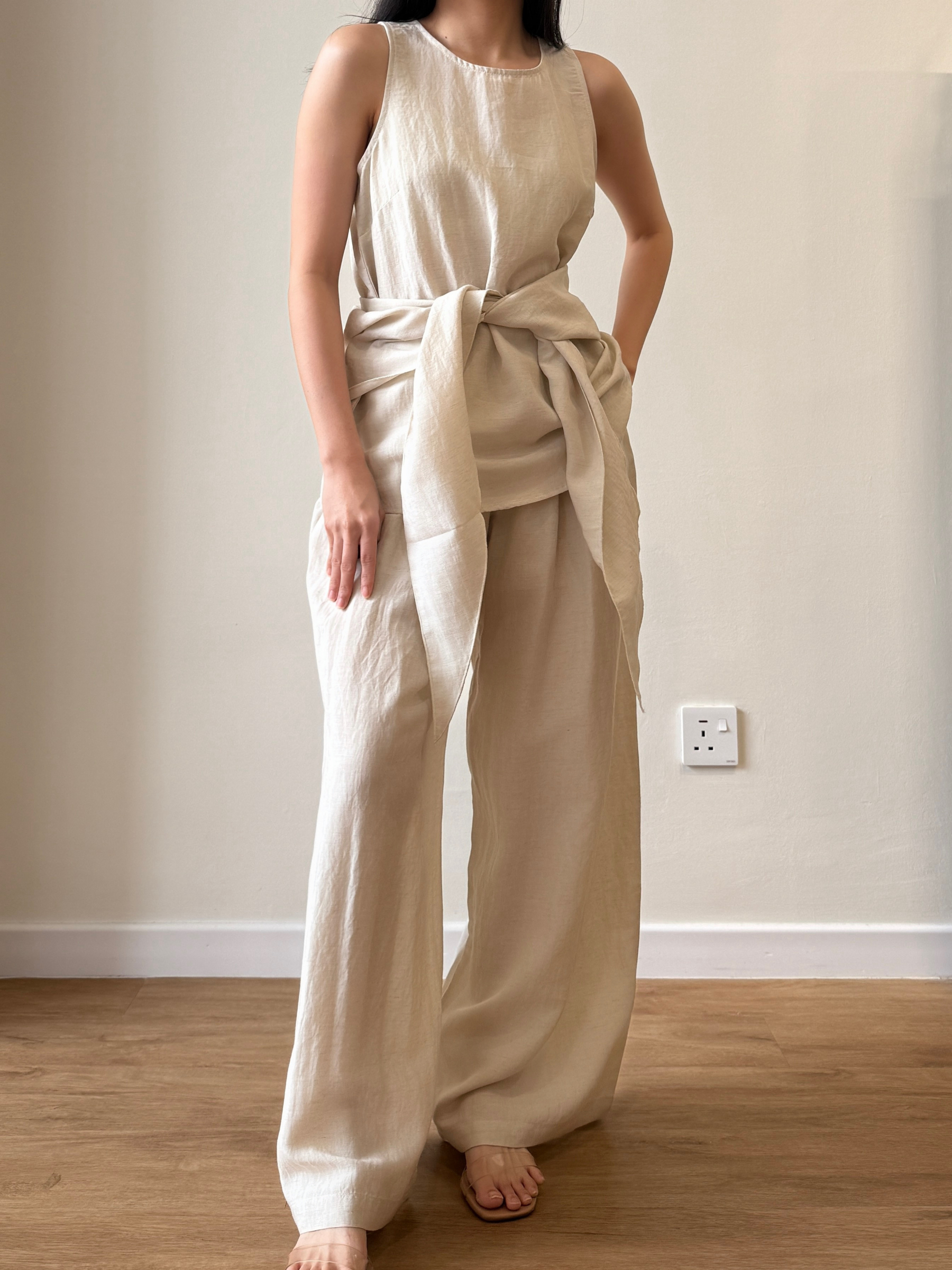 Balmain 3 Piece Set-Top, Shawl, Pants