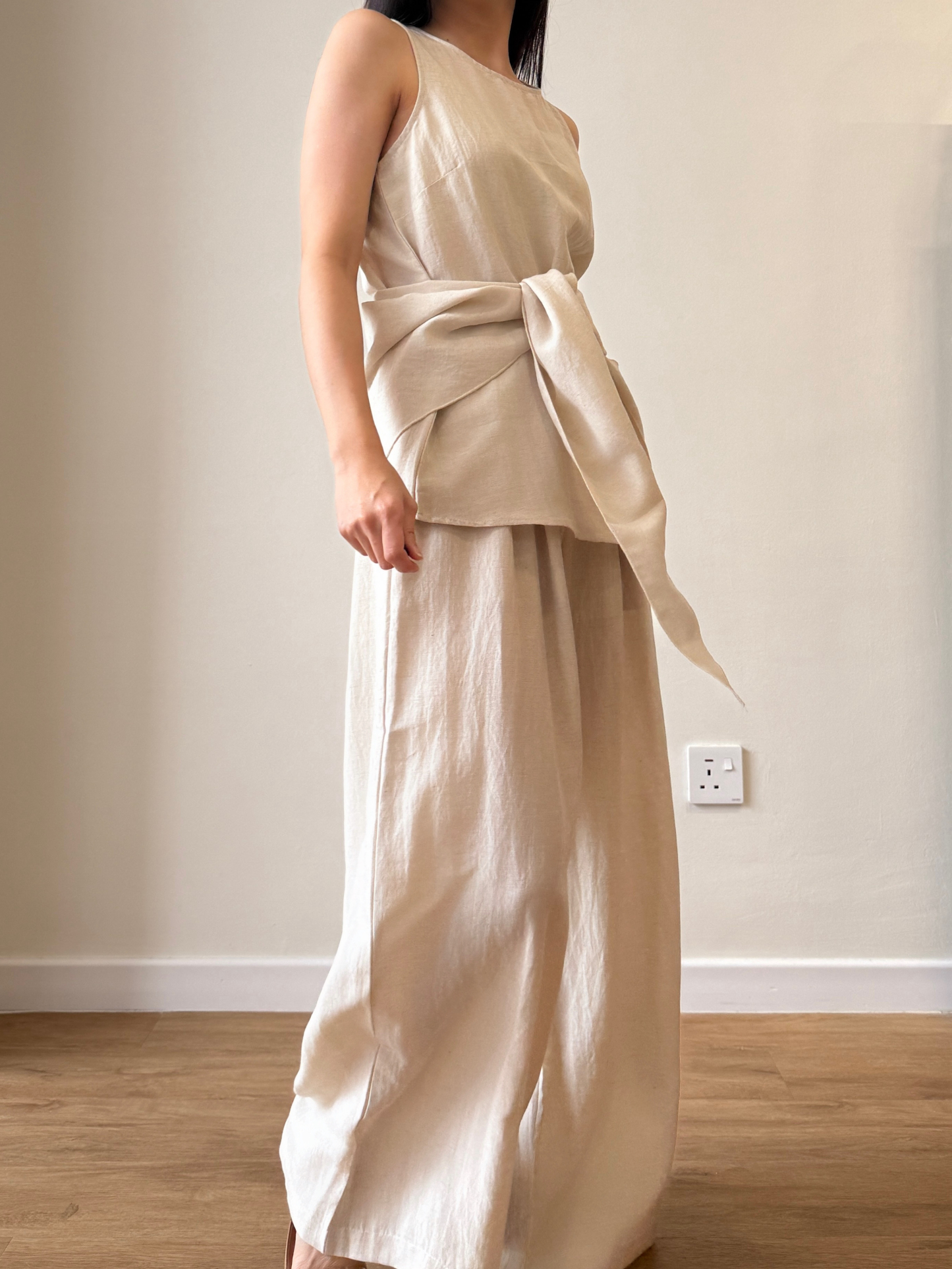 Balmain 3 Piece Set-Top, Shawl, Pants