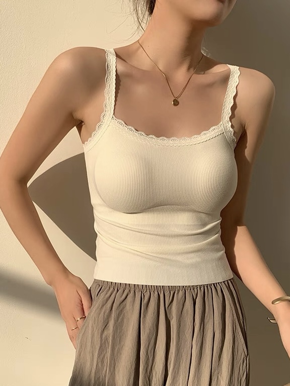 Udita Lace Trim Cami Padded Top