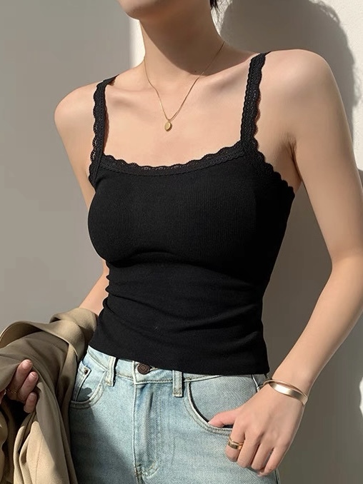 Udita Lace Trim Cami Padded Top