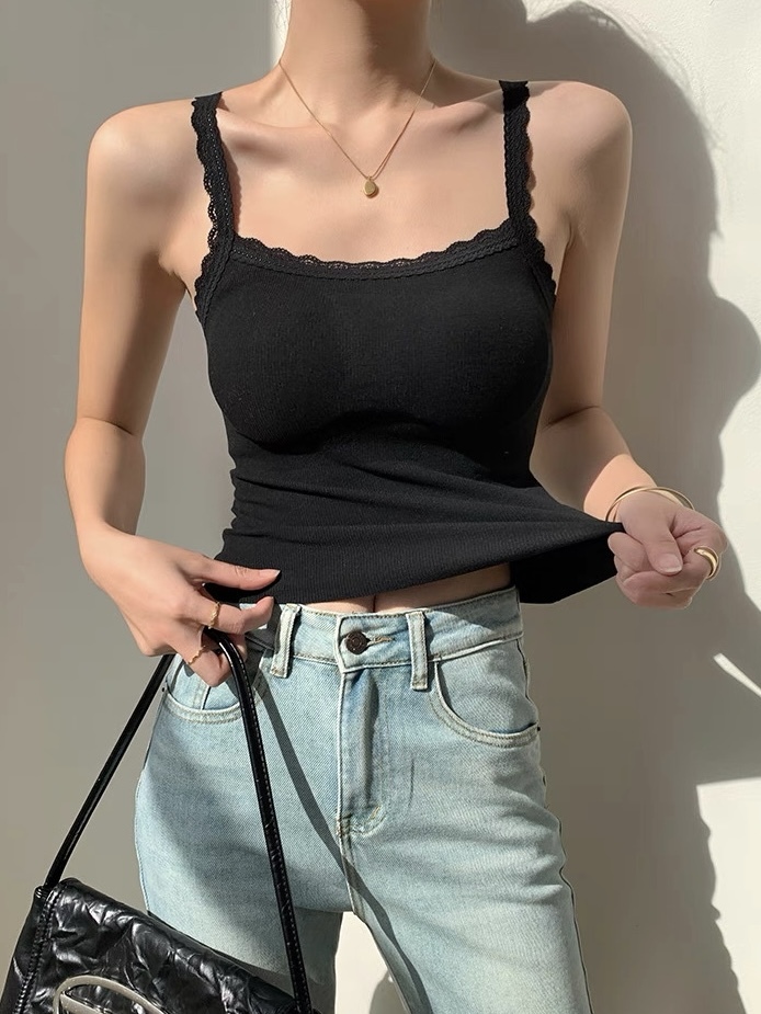 Udita Lace Trim Cami Padded Top