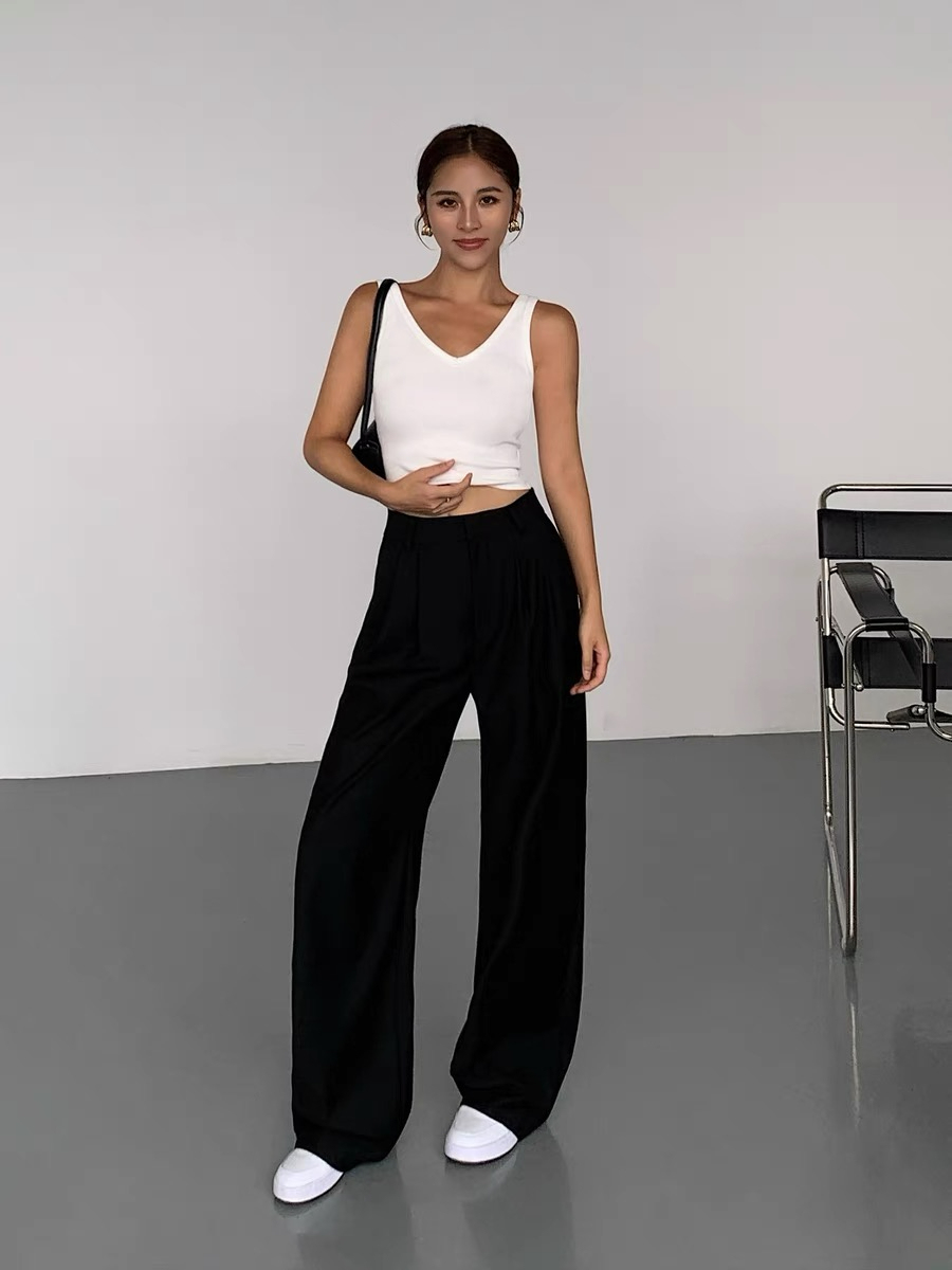 Briella Straight Cut Pants-The Black Bow-