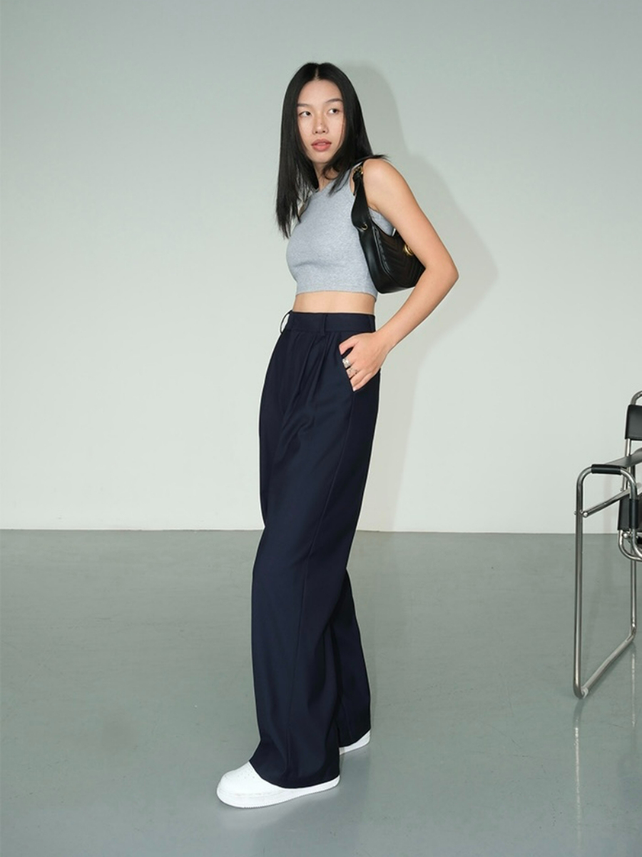 Briella Straight Cut Pants-The Black Bow-