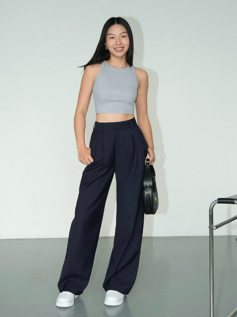 Briella Straight Cut Pants-The Black Bow-