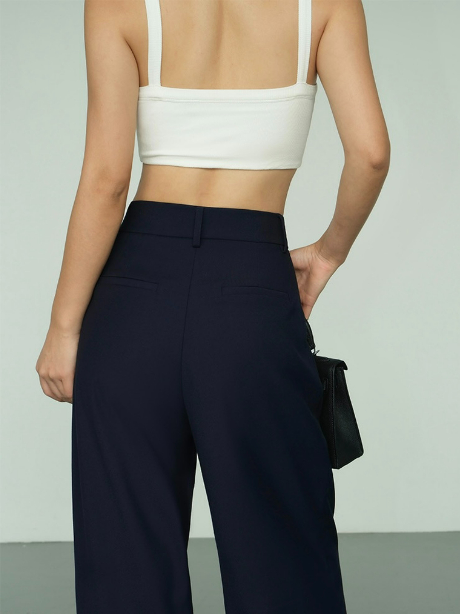 Briella Straight Cut Pants-The Black Bow-