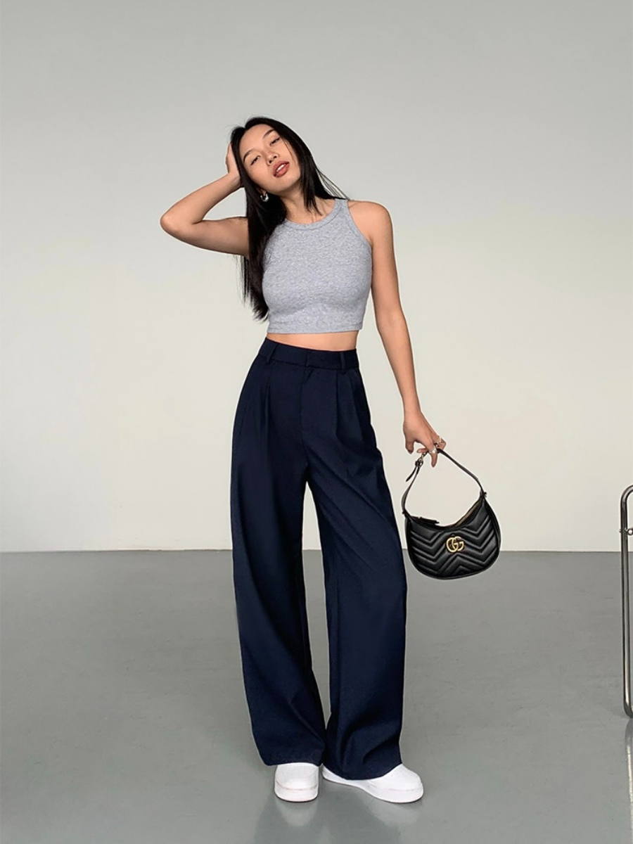 Briella Straight Cut Pants-The Black Bow-