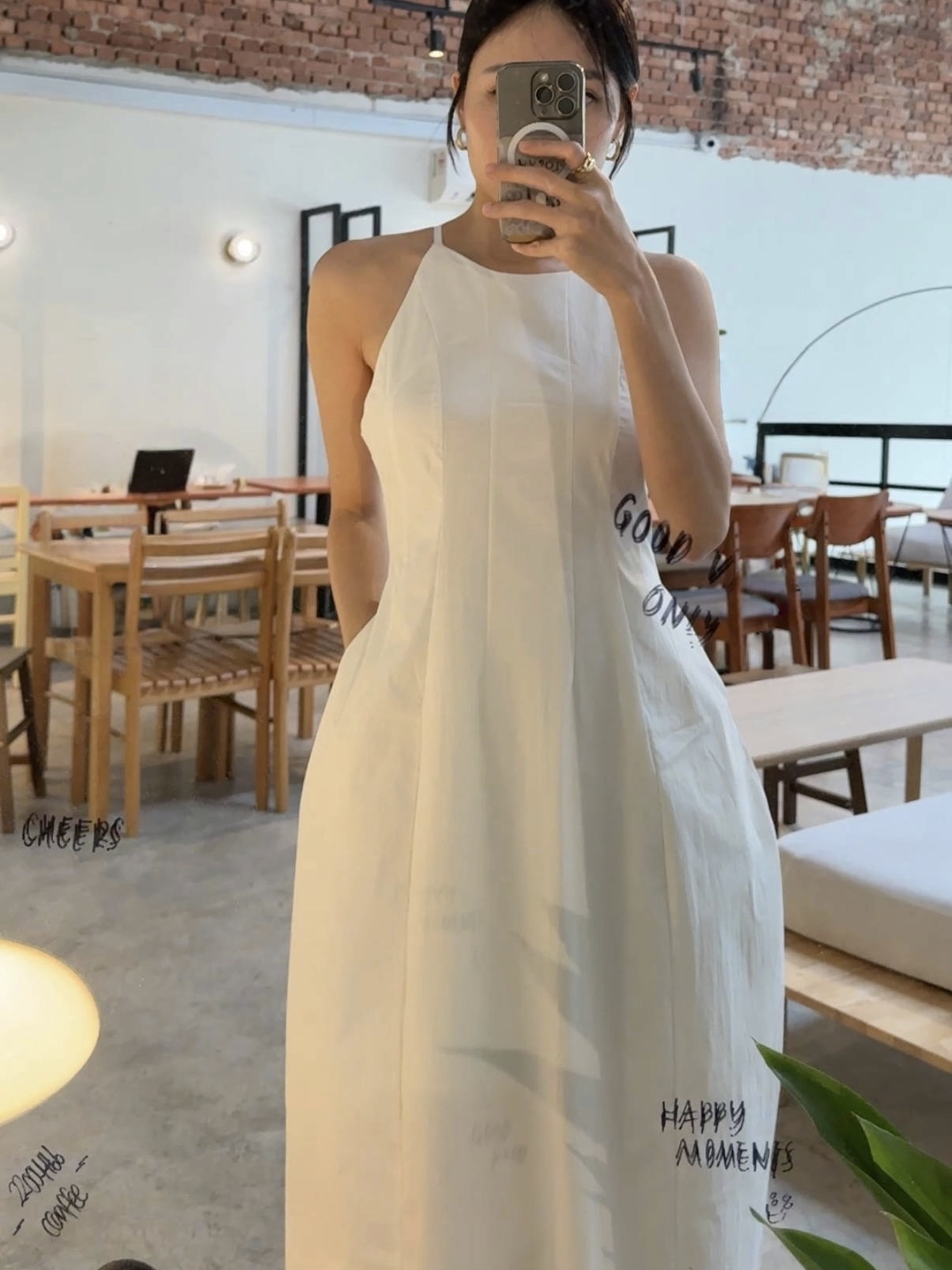 Keyla Halter Neck Dress with Pocket