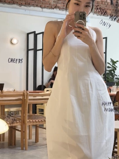 Keyla Halter Neck Dress with Pocket