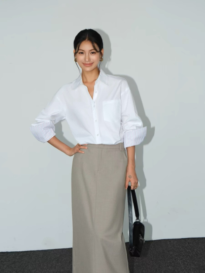 Banely Straight Cut OL Skirt-The Black Bow-