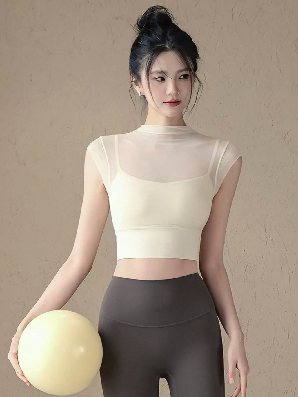Salma Mid Neck Active Top