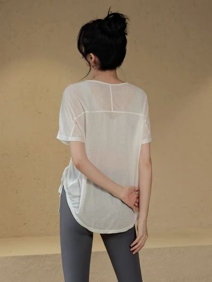 Skyla Drawstring Active Cover-up Top