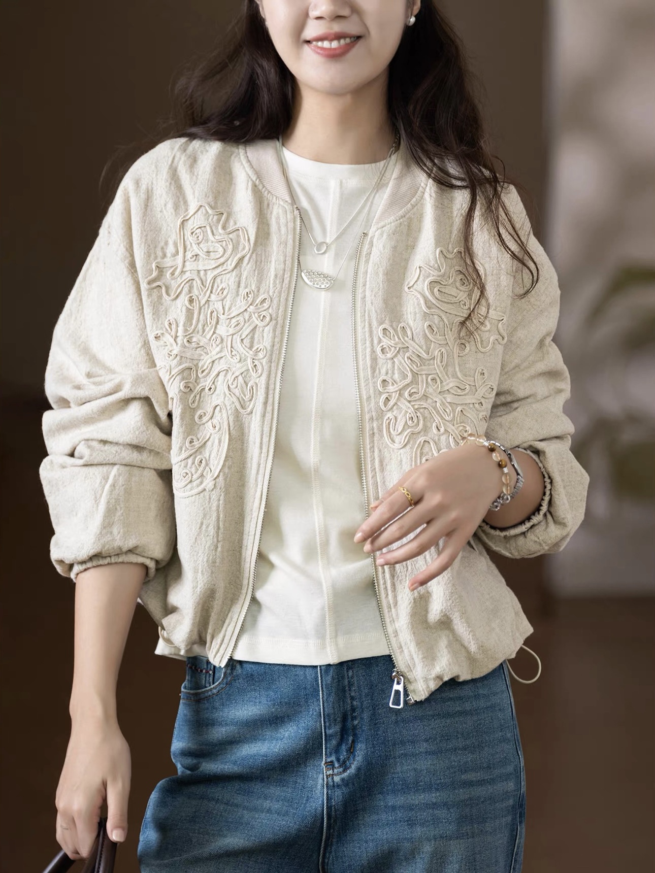 Ling Hui Linen Oriental Jacket