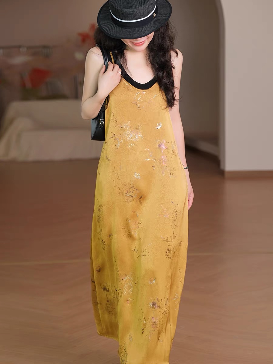 Ling Huang Oreitanl Satin Cami Dress