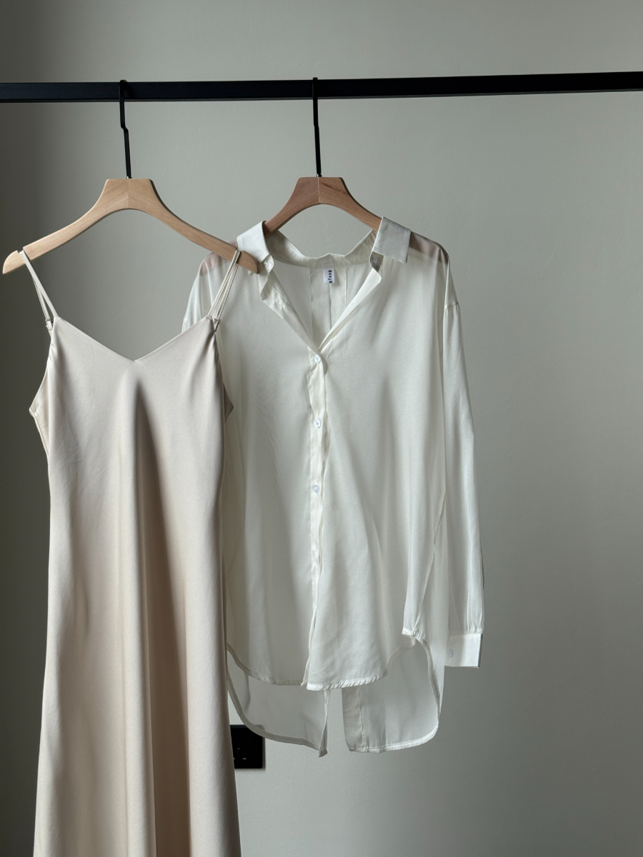 Felicie V-Neck Satin Cami Dress-The Black Bow-