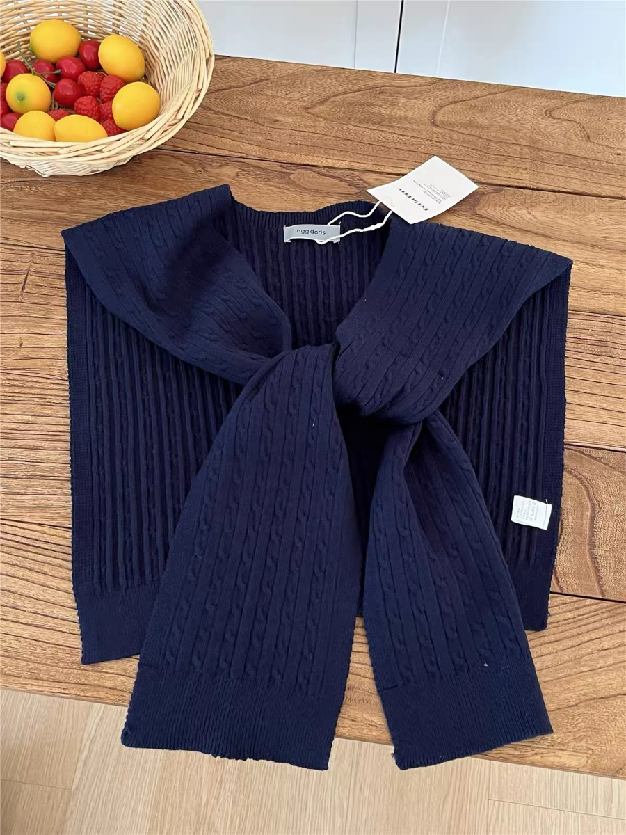 Neveah Ribbed Knit Shawl