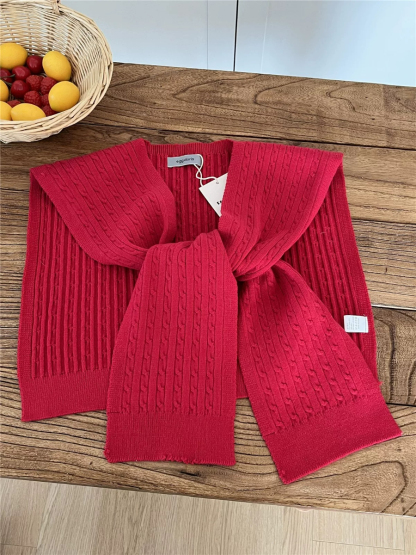 Neveah Ribbed Knit Shawl