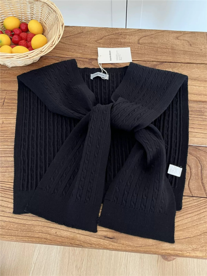 Neveah Ribbed Knit Shawl