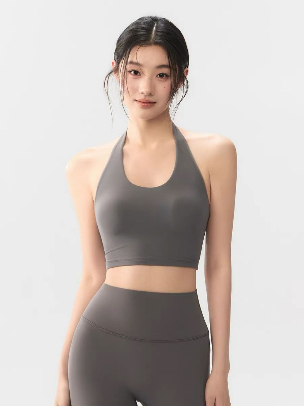 Sabrina Halter Neck Active Crop Top